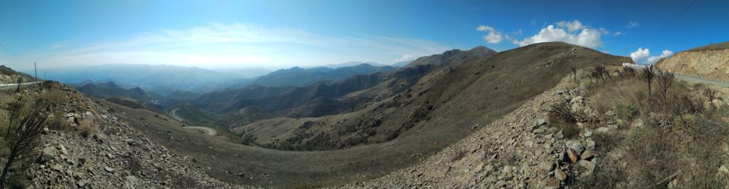 Absolutely breathtaking view from Gomarants Pass at  2227  meters. Far away is Iran.