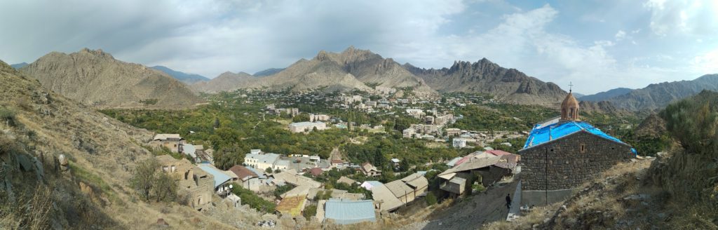 View of Meghri from  Saint Hovhannes church,  XVII century (it was being renovated in October 2018) 